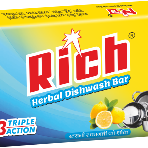 RICH HERBAL DISHWASH BAR 150 GM(PAPER WRAPPER)